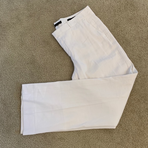 BEAUTIFUL White Logan Trouser-Fit Stretch Linen-Cotton Pant from BR - Picture 12 of 13